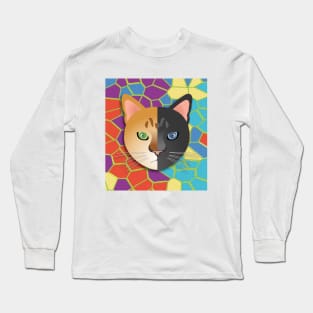 Gato Calico Psicodélico Long Sleeve T-Shirt